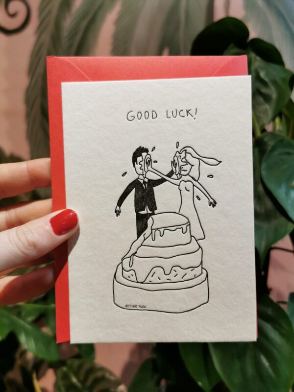 Kaart Studio Flash - Good Luck Wedding