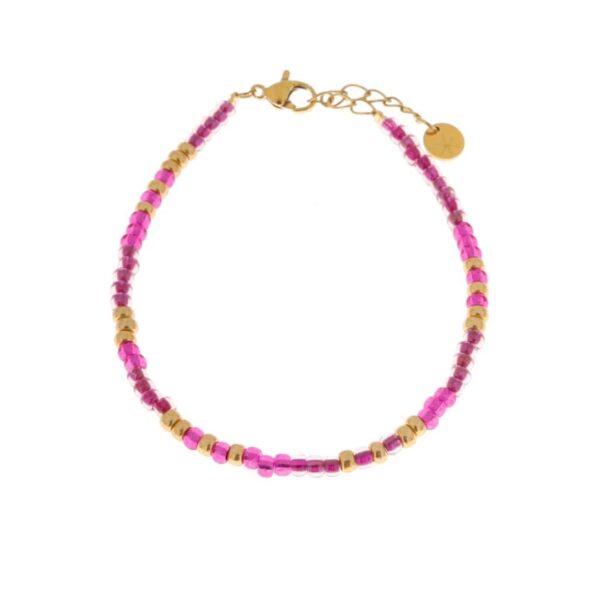 Label Kiki Armband - Pink Disco Gold