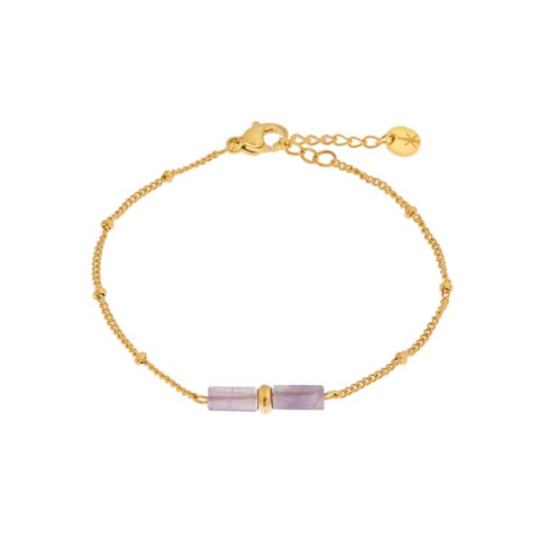 Label Kiki Armband - Purple Tube Gold