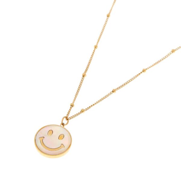 Label Kiki Ketting - Shiny Smiley Gold