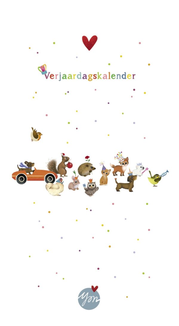 Verjaardagskalender YON hartje