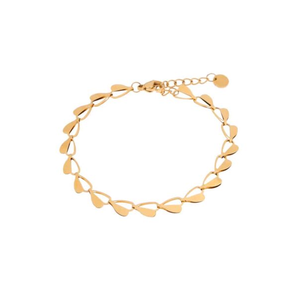 Label Kiki Armband - Half Heart Gold