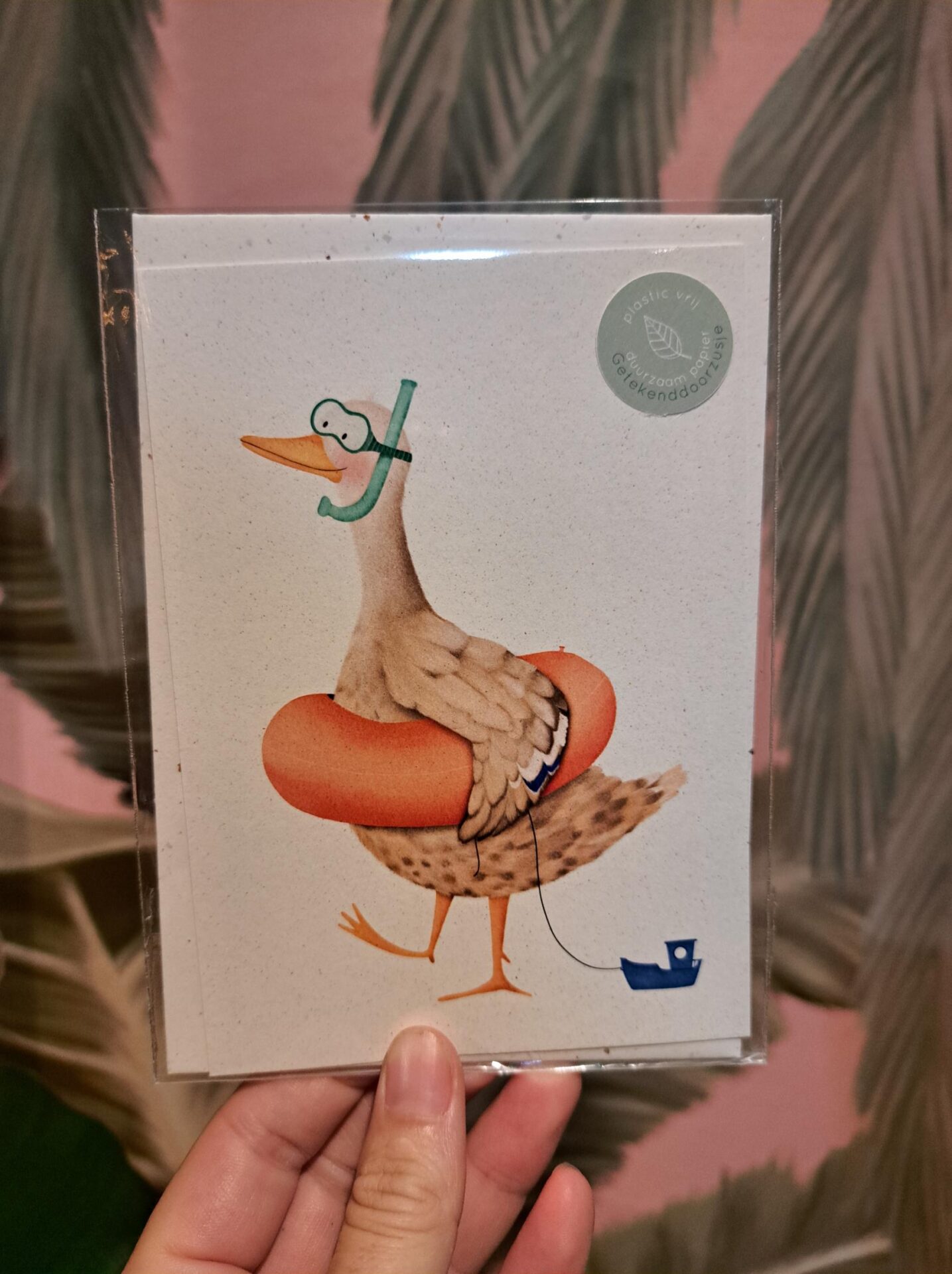 Kaart Getekenddoorzusje A6 - Eend Zwemband