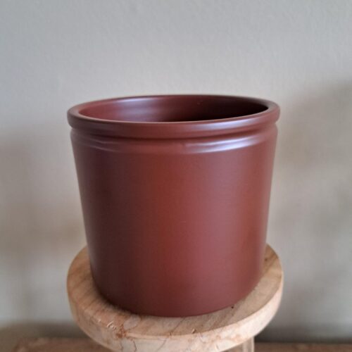 Bloempot rand Bruin mat