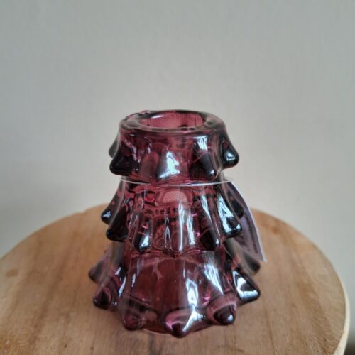Kandelaar Kerstboompje glas - paars