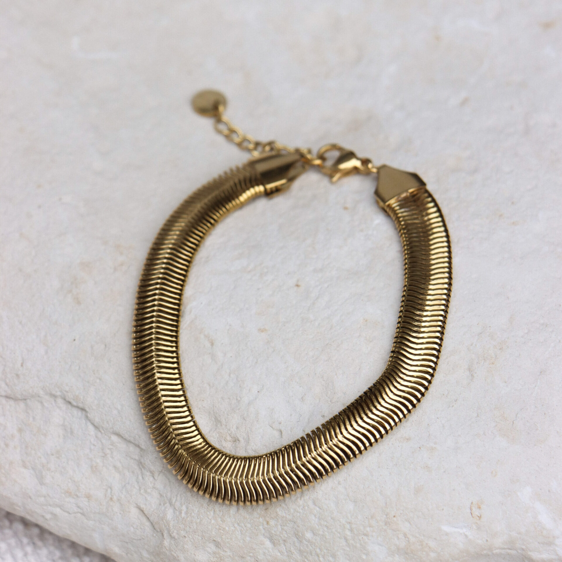 Label Kiki Armband - Flat Snake Gold - Afbeelding 2