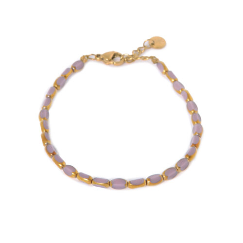 Label Kiki Armband - Lilac Glow Gold