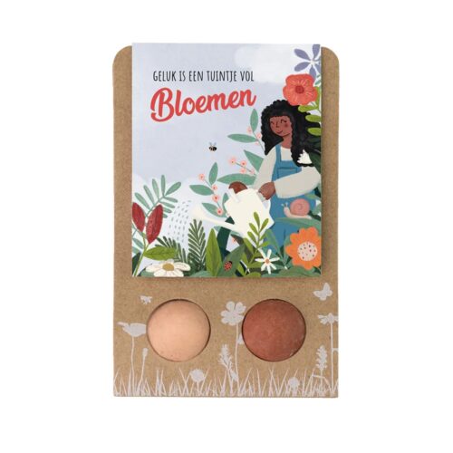 Blossombs - Mini 'Geluk is een tuintje vol bloemen'