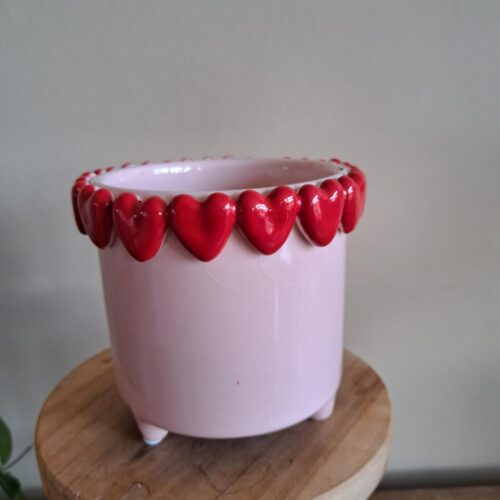 Bloempot op pootjes met hartjes 'Mica'