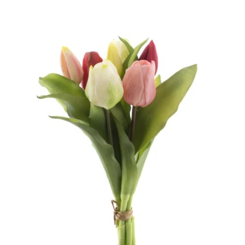 Kunst Tulpen 'Real Touch Vermeer' Crème/Roze